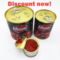 descuento de precio barato en la venta 400g fácil de abrir 22-24% brix pasta de tomate fresca, salsa de tomate, puré de tomate